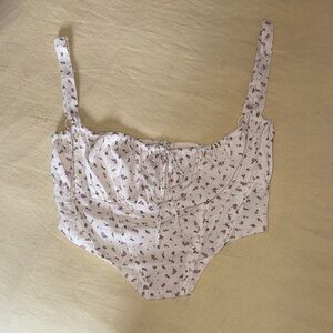 Peppermayo Floral Print Crop Top